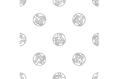 Pluto planet pattern seamless vector
