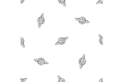 Saturn planet pattern seamless vector