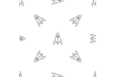 Space rocket pattern seamless vector