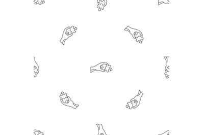 Puzzle solution pattern seamless vector
