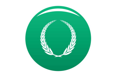 Victory icon vector green