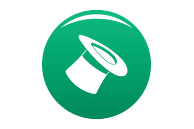 Inverted hat icon vector green