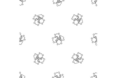 Teamwork solution puzzle pattern seamless vector