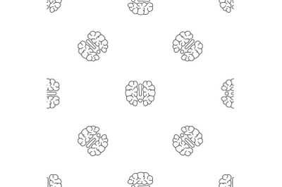 Brain solution pattern seamless vector