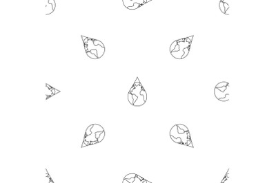 Earth water drop pattern seamless vector