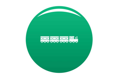 Train icon vector green