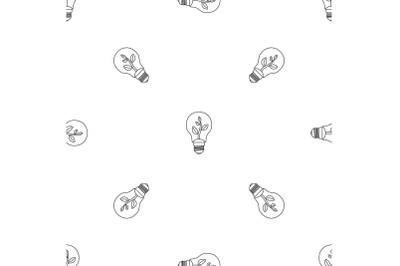 Eco bulb pattern seamless vector