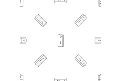 Battery pattern seamless vector