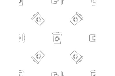 Recycling bin pattern seamless vector