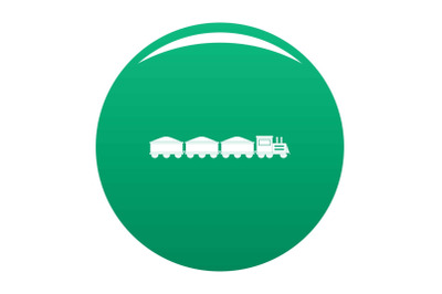 VIP train icon vector green