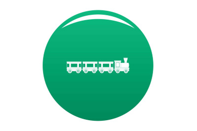 Wagons icon vector green