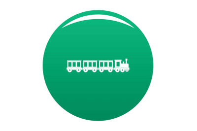 Passenger train icon vector green