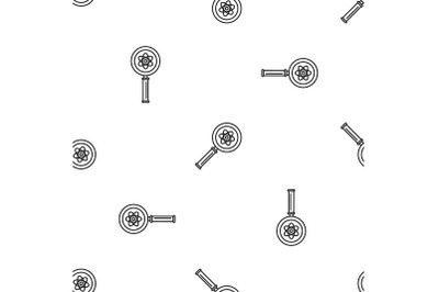 Magnify glass atom pattern seamless vector