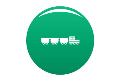 freight wagons icon vector green