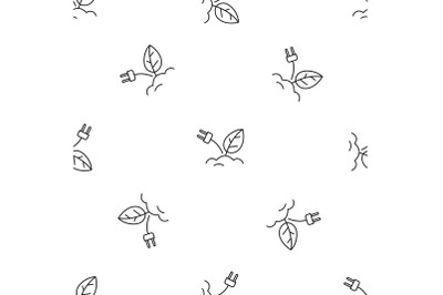 Eco plug energy pattern seamless vector
