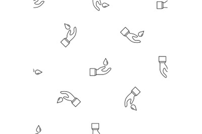Hand save water pattern seamless vector