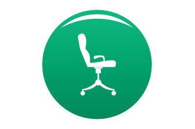 Armchair icon vector green