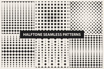 Halftone seamless patterns