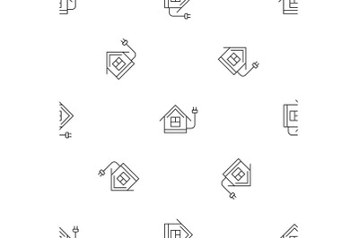 Energy save home pattern seamless vector