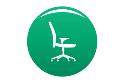 Soft chair icon vector green