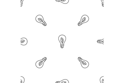 Eco save bulb pattern seamless vector