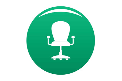 Leather armchair icon vector green