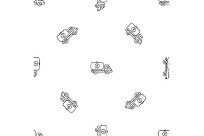 Eco energy truck pattern seamless vector