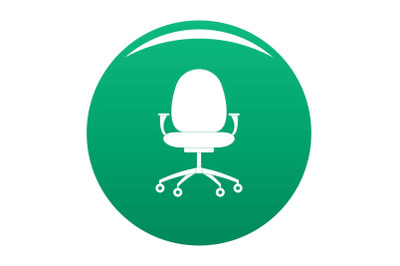 New chair icon vector green