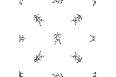 Electric tower pattern seamless vector