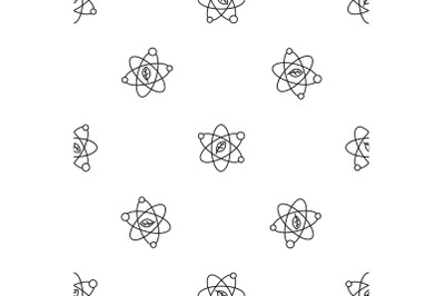 Leaf atom pattern seamless vector