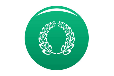 Trophy wreath icon vector green