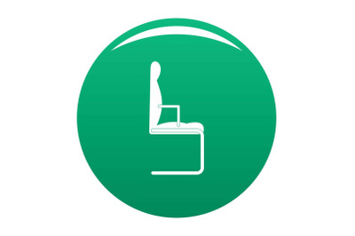 Chair icon vector green