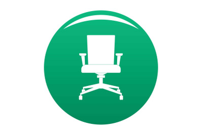 Computer armchair icon vector green