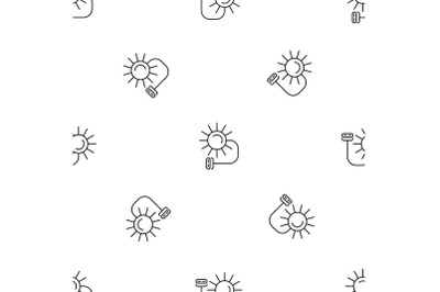 Solar electric pattern seamless vector
