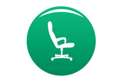 Guest chair icon vector green