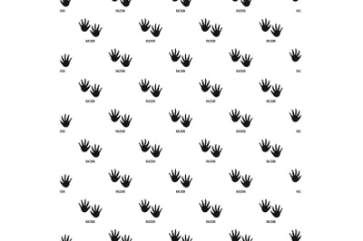 Racoon step pattern seamless vector