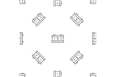 Eco car battery pattern seamless vector