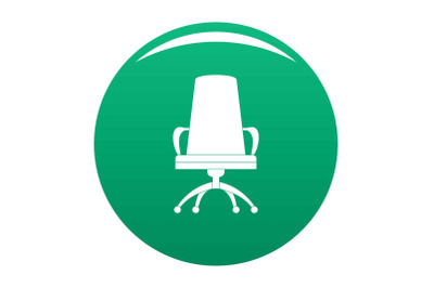 Director chair icon vector green