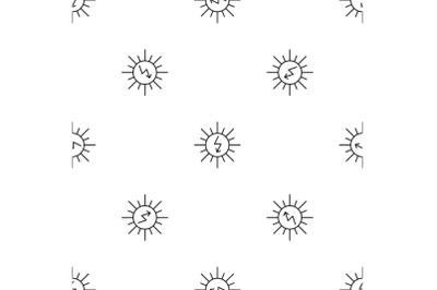 Energy of sun pattern seamless vector