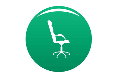 Armchairwith armrests icon vector green