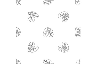 Bronchitis lungs pattern seamless vector
