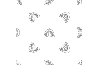 Pneumonia lungs pattern seamless vector