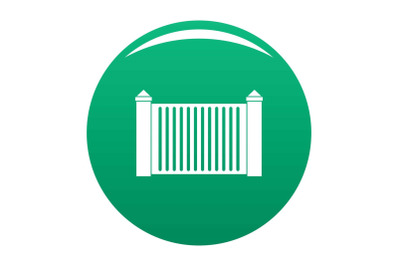 Steel fence icon vector green