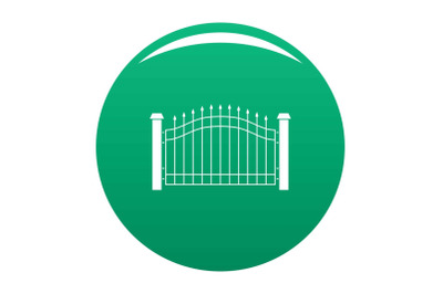 Park fence icon vector green