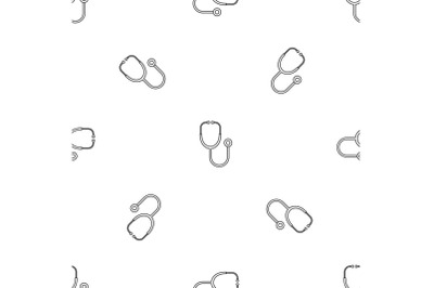 Stethoscope pattern seamless vector