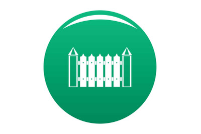 Garden fence icon vector green