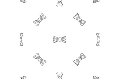 Dotted bow tie pattern seamless vector