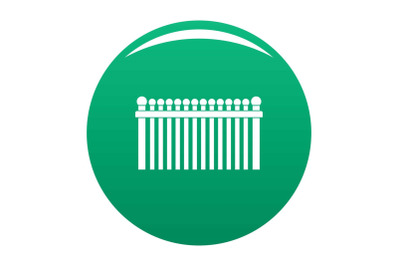 Fence with ball icon vector green