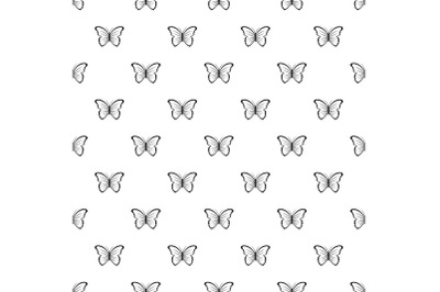 Butterfly in nature pattern seamless vector