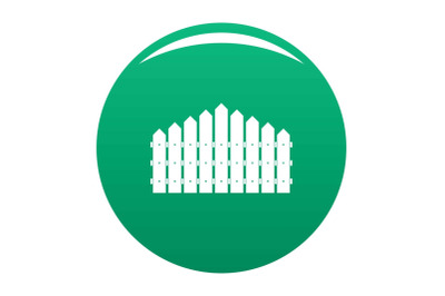 Triangular fence icon vector green